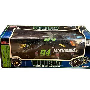 Vintage 1995 Racing Champions Thunderbat 1/24 Scale Die Cast bank with key NEW